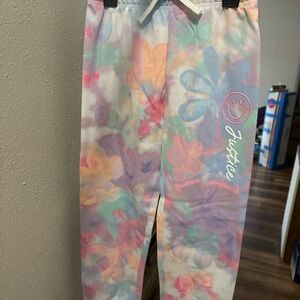 Justice Pastel Floral Joggers